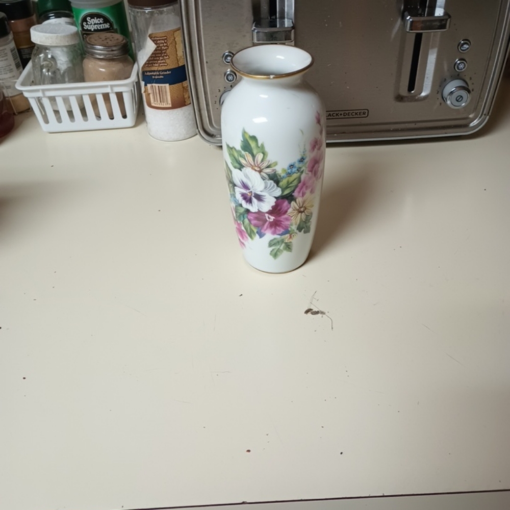 Ulses Floral Porcelain Hand Painted Porcelain Vase
